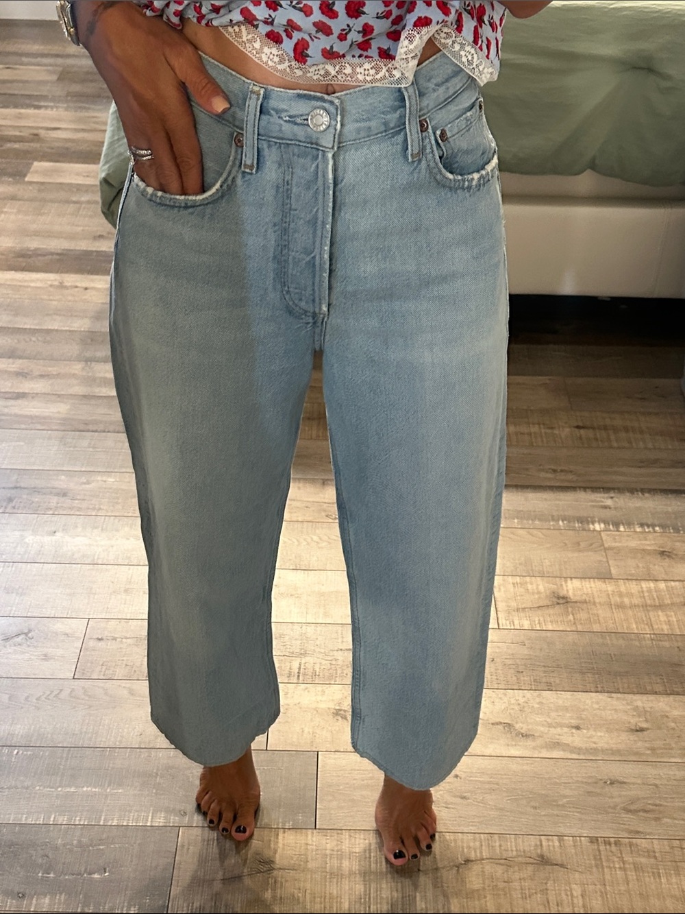 AGOLDE crop wide leg jeans size 23